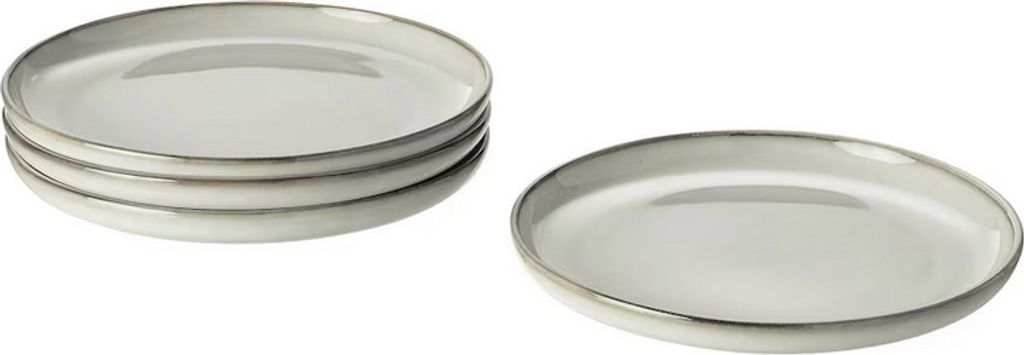 IKEA Gladelig Dessert Teller 20cm grau (4 Stück Pack) aus Steinzeug