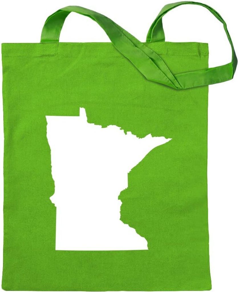 Kiwistar - Baumwolltasche - hellgrün - USA - Bundesstaat - Minnesota - Tragetasche Stoffbeutel Umhängetasche Langer Henkel
