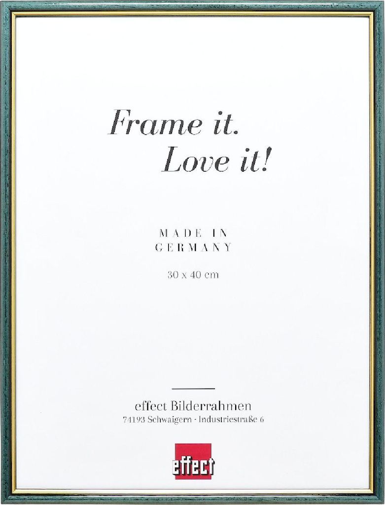 Effect Holzrahmen Profil 23 blau 18x24 cm mit Museumsglas