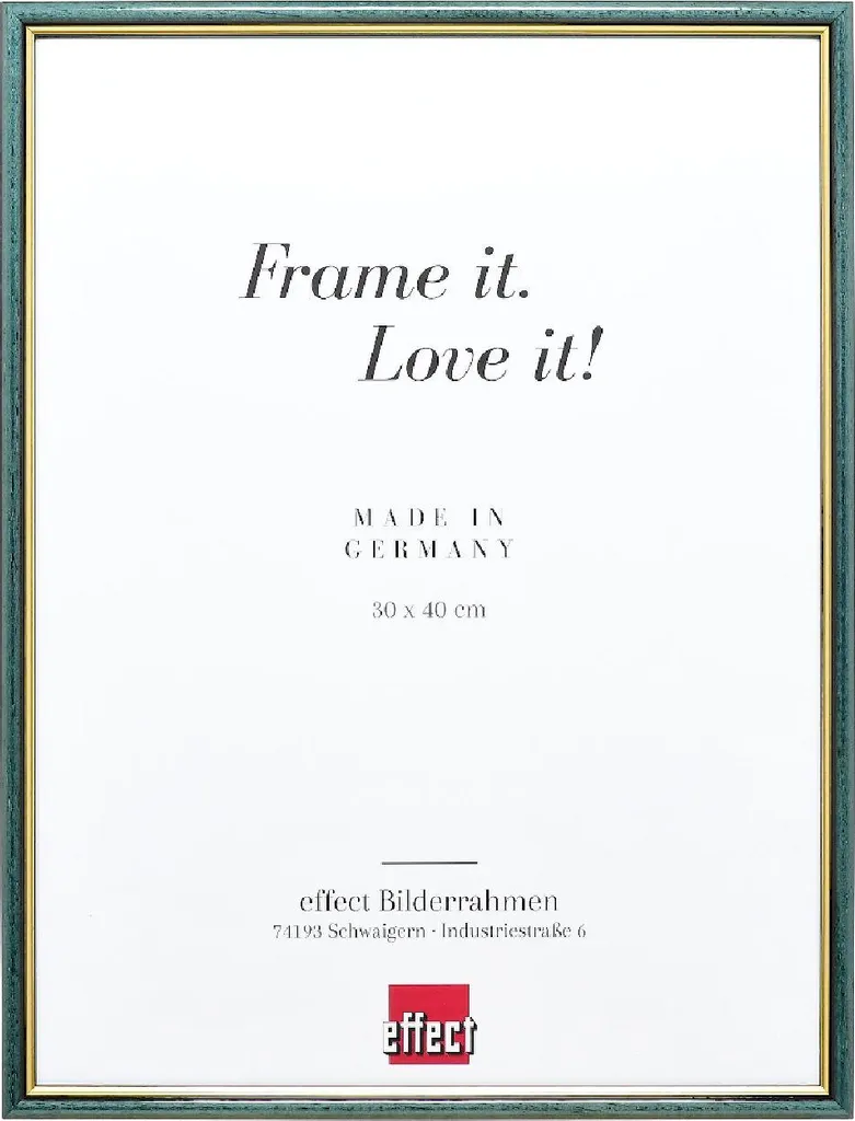 Cornice Blu 18x27 cm in Legno Profilo 23 - Minimal Vetro Acrilico