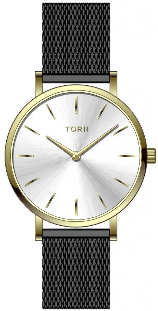 Montre femme noire élégante TORII G38BM.OG - Cadran sobre et tendance