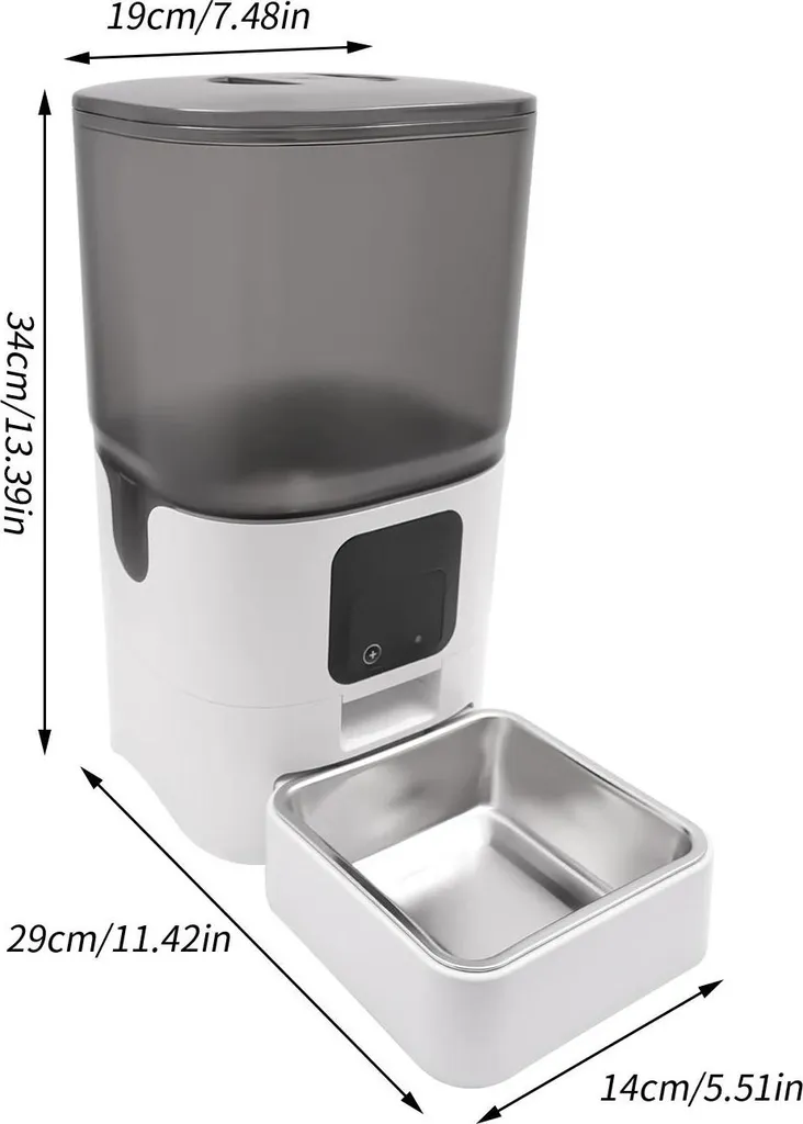 Dispenser Cibo Gatti Automatico 10-20g | Igiene in Acciaio Inox