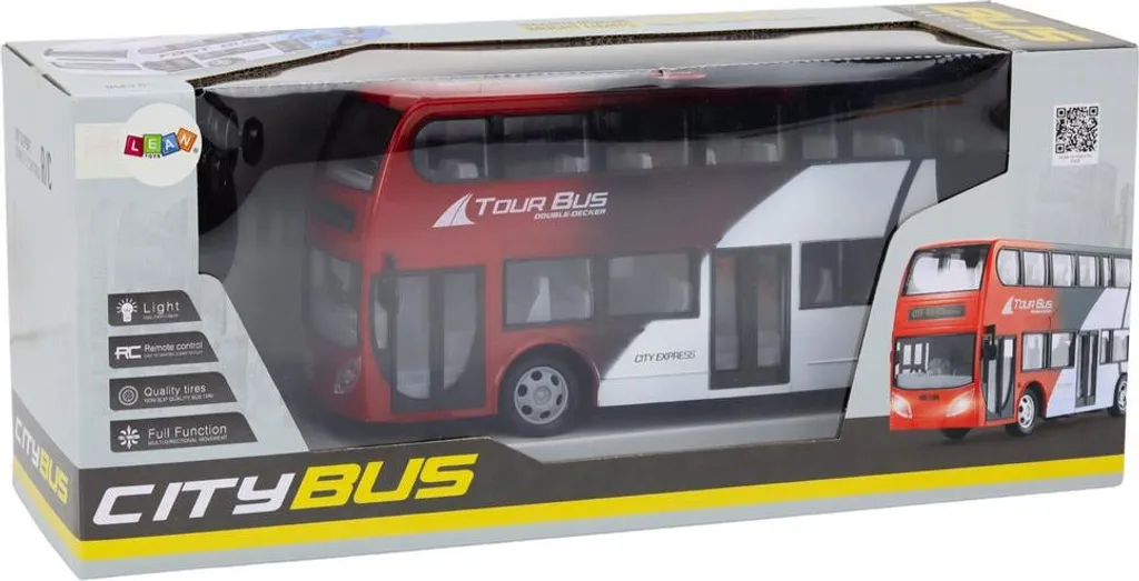 Autobus de tourisme télécommandé double decker avec éclairage intégré - 5