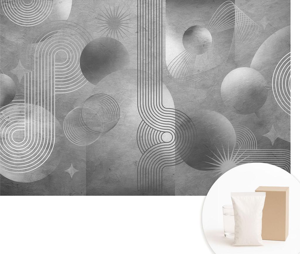 Fototapete - Wandbilder für Wohnzimmer - 104x70 cm - Dekorative Wandfolie - Modernes Design für Wanddekoration - Tapeten für Innenräume - Abstr...