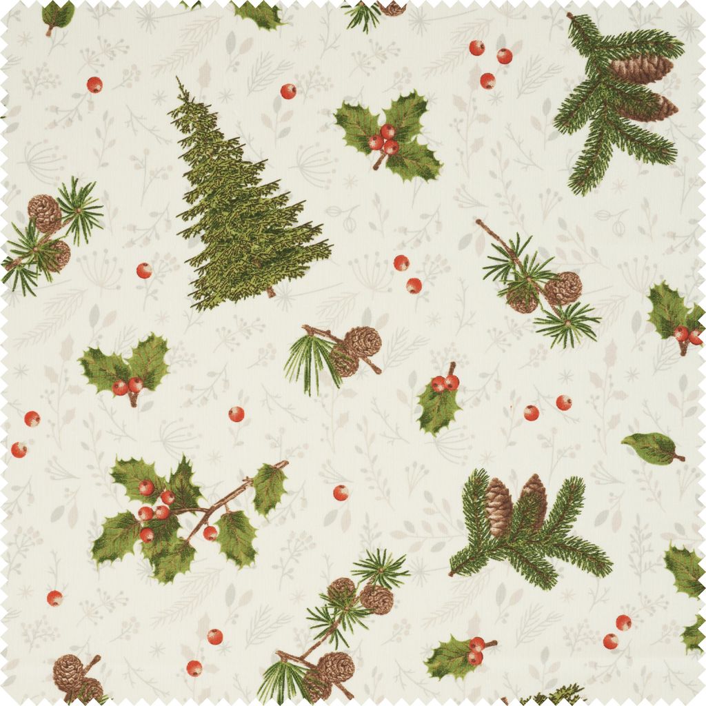Motiv-Stoff Leinenoptik "Woodland", 140 cm breit, Meterware