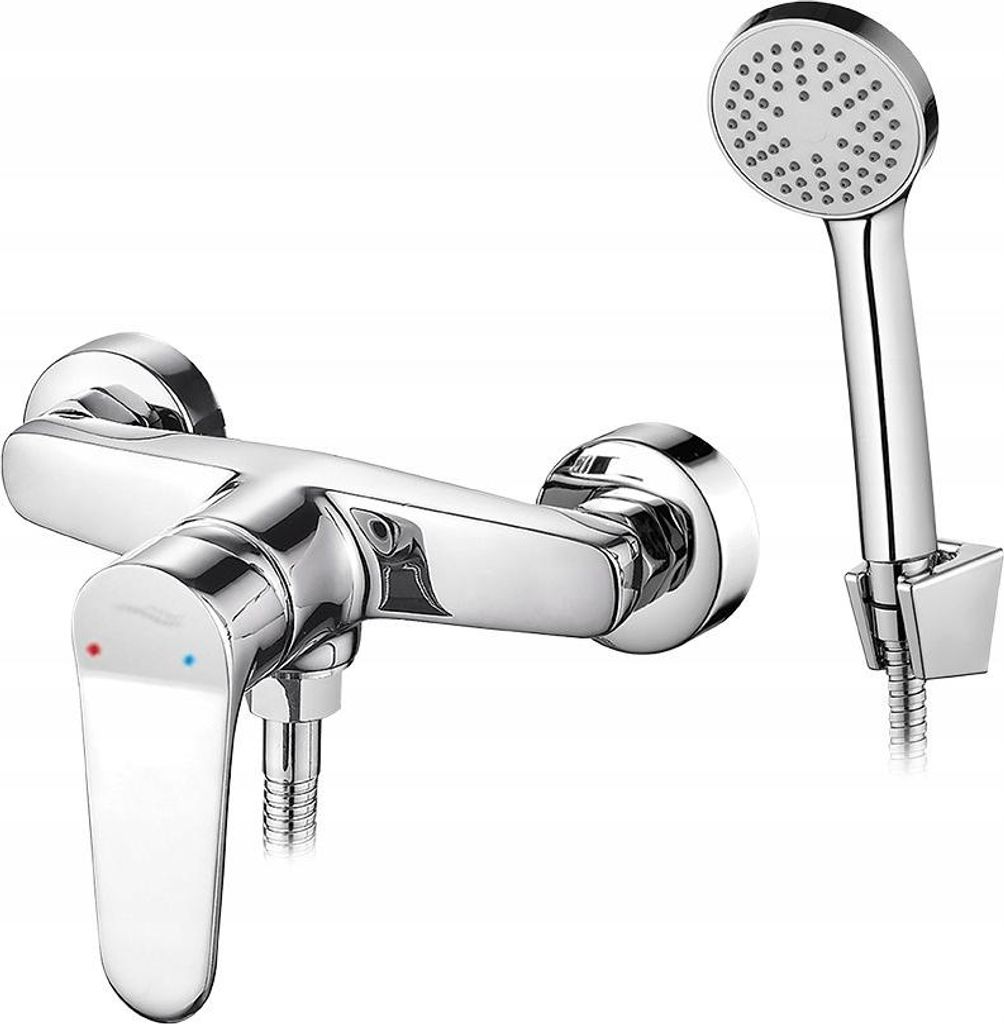 Kuchinox | Atez Wandbatterie - Chrom - Ergonomische Steuerung - Hochwertiges Messing - Badezimmerarmatur
