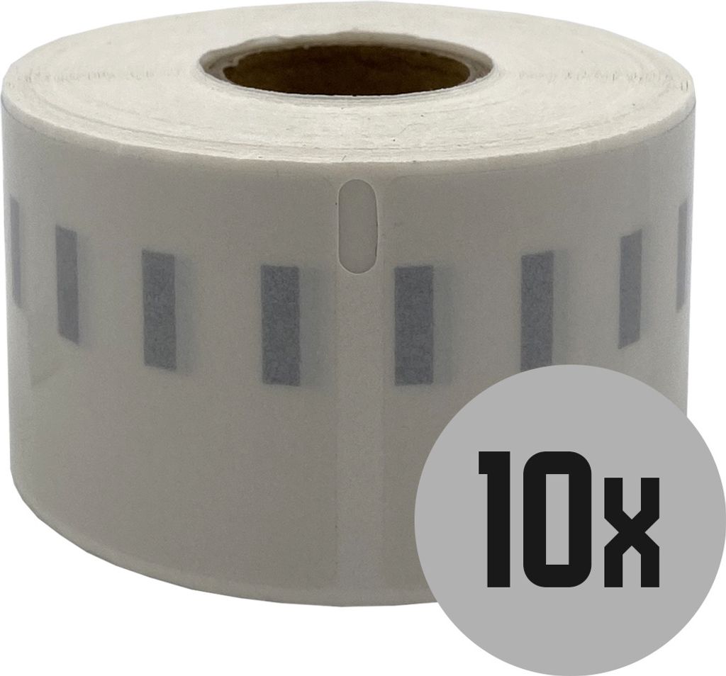DULA Etiketten - Kompatibel mit Dymo Compatible labels - Transparant - 99013 - S0722410 - Adresetiketten - 10 rollen - 36 x 89 mm - 260 labels per rol