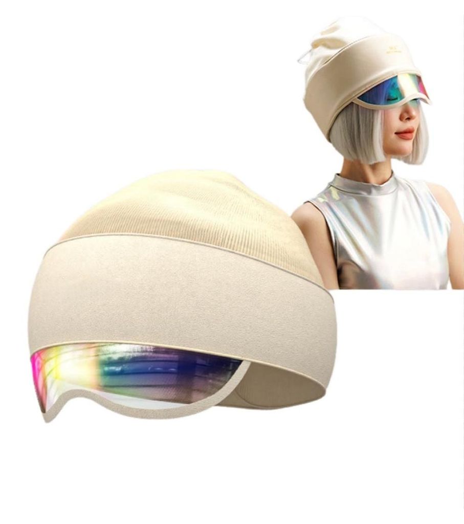 INF Kopfmassagegerät mit 360 Grad Luftkissen beheiztes Augenpad Bluetooth