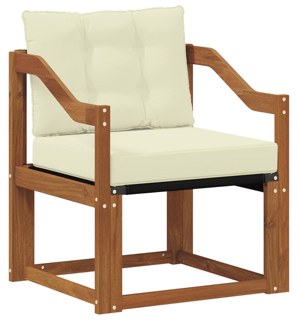vidaXL Outdoor-Sofagarnitur Massives Akazienholz und Textilene