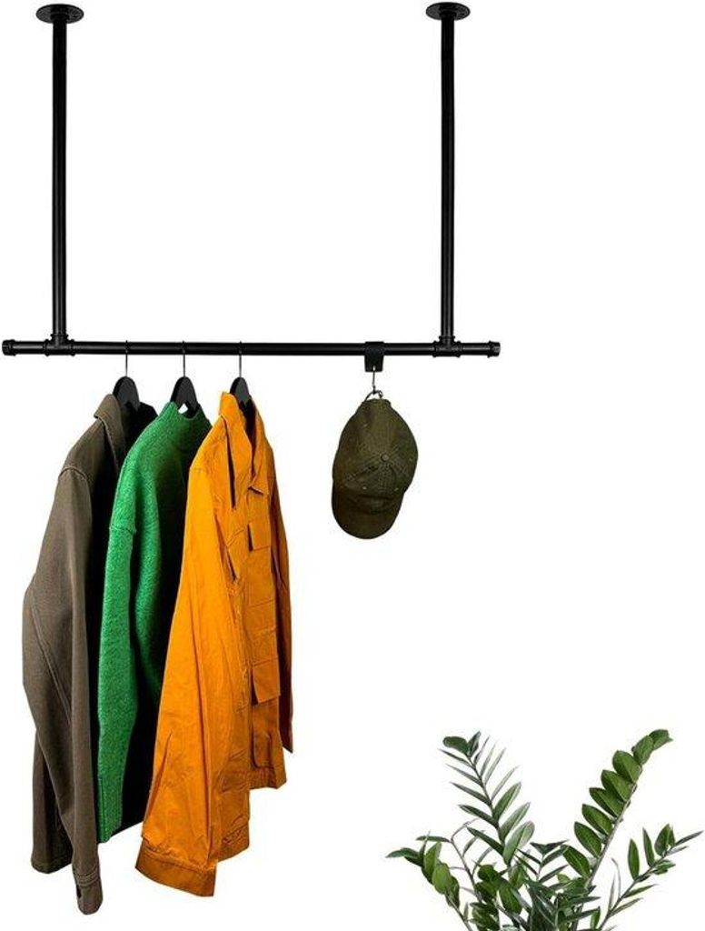Plafond Garderobe mit Industrieel Design - 80x60 cm - Schwarz
