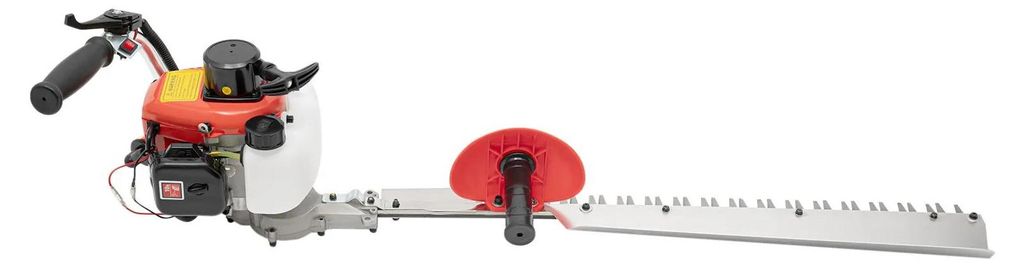 Garten Heckenschere - Manuelle Heckenschere - Zwei-Hand-Design - Ohne Akku - Für Hecken und Sträucher - Leicht und Robust - Rot