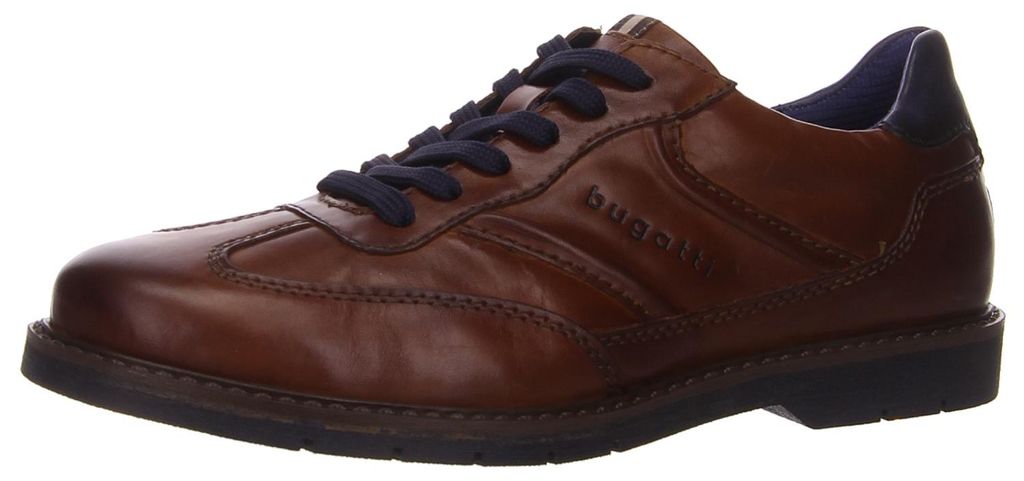 Bugatti Schnürhalbschuhe bequem in braun, Gr. 46