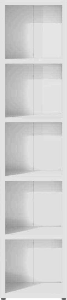 vidaXL CD-Regale 2 Stk. Hochglanz-Weiß 21x16x93,5 cm Produktbild 5