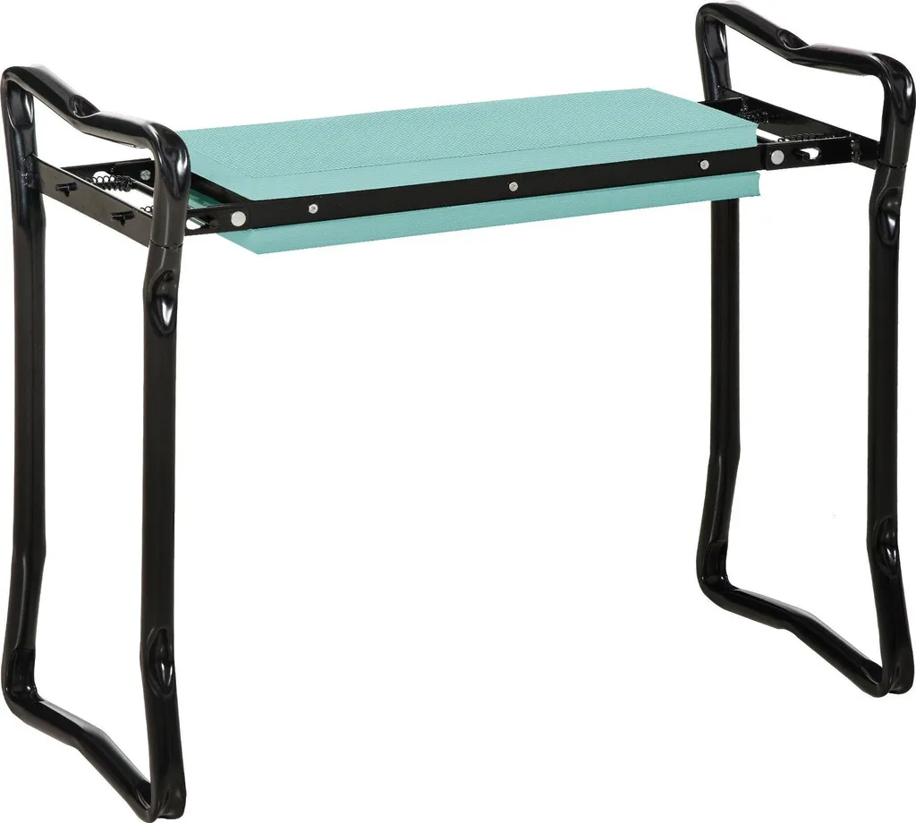 Banc de jardin 2-en-1 pliable avec repose-genoux confort en mousse EVA