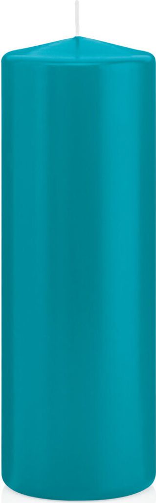 Stumpenkerzen Azurblau 200 x Ø 68 mm, 12 Stück