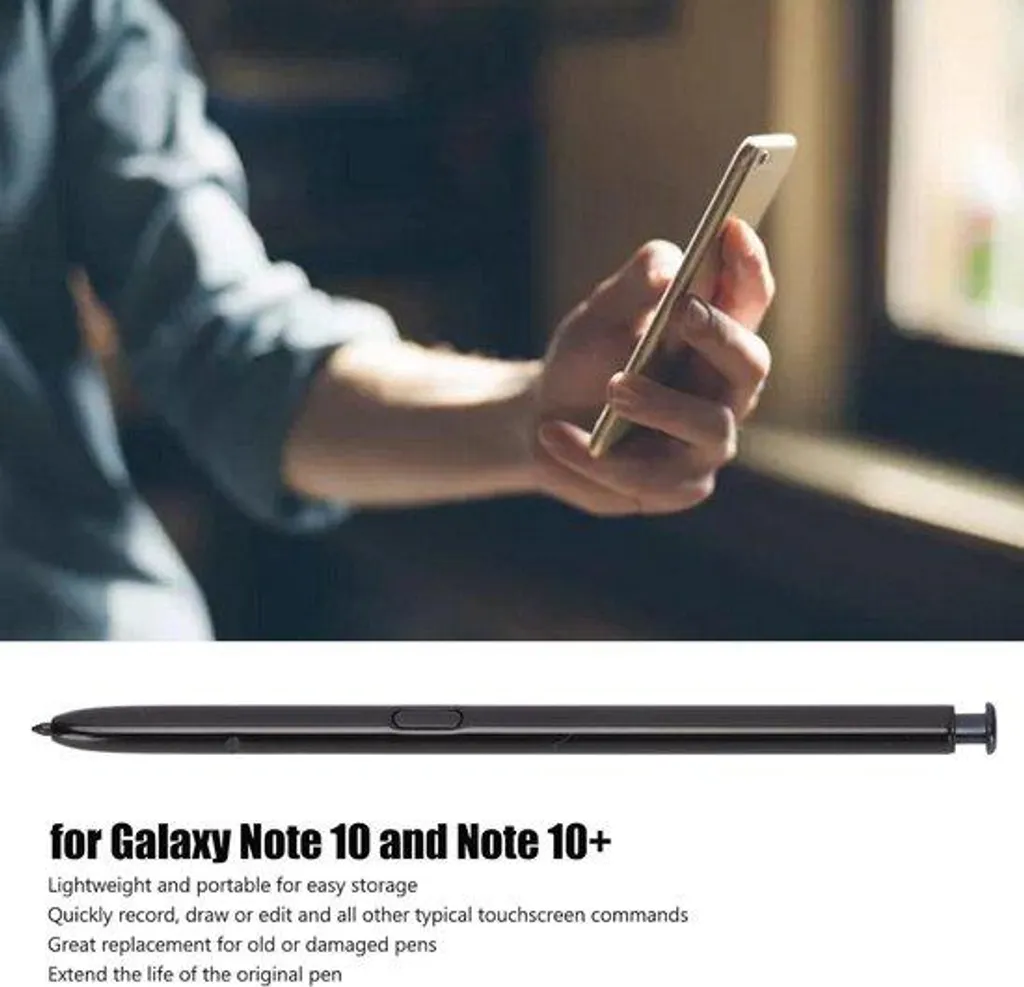 Stylet Note 10 noir de remplacement pour écran tactile rayé ou cassé