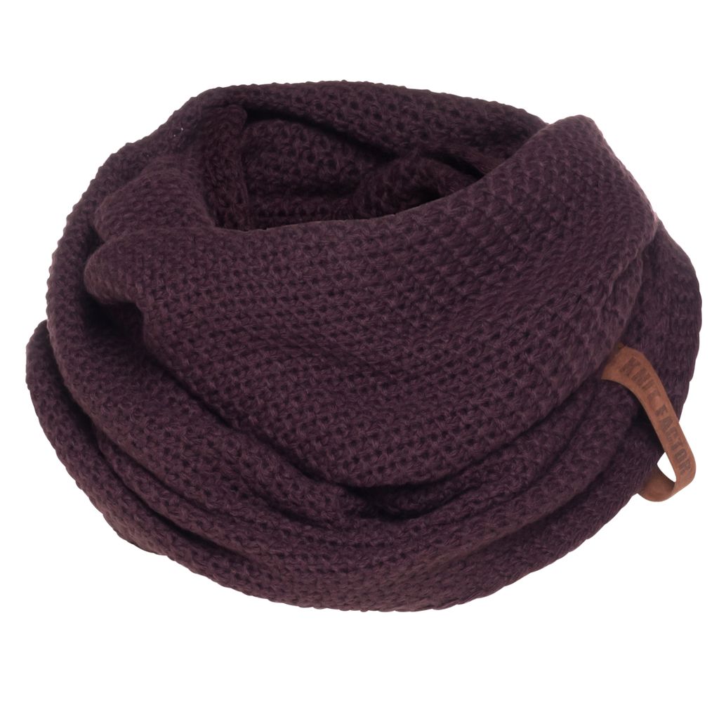 Knit Factory Coco Loop Schal - Aubergine