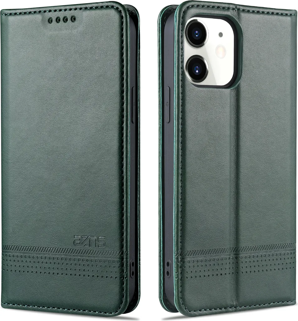 custodia per iPhone 11, portafoglio con chiusura magnetica e supporto, custodia in pelle flip per iPhone 11 verde