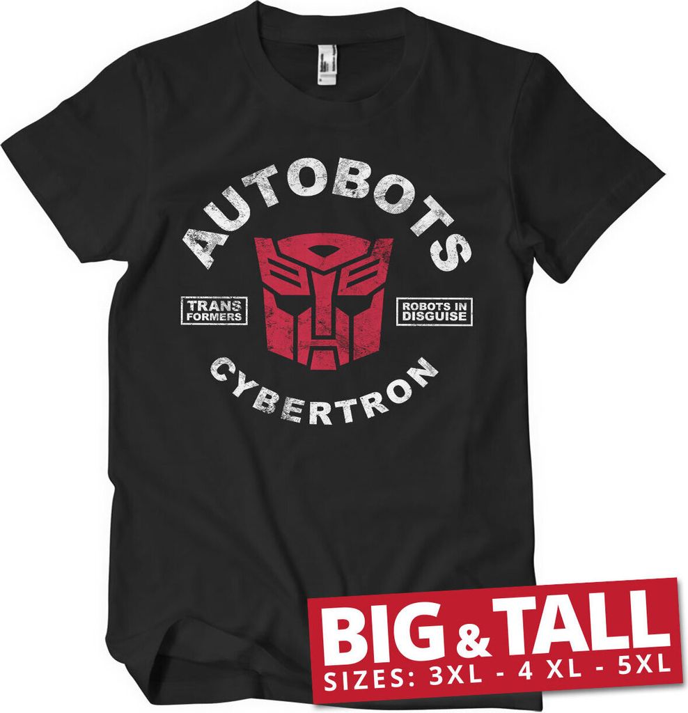 Autobots Cybertron Big & Tall T-Shirt - 4XL - Black