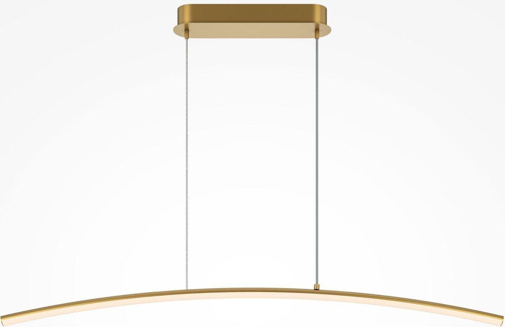 LED Hängelampe Aluminium H: max. 305,7 cm in Messing Weiß länglich warmweißes Licht 2600-3500 K 1150 lm