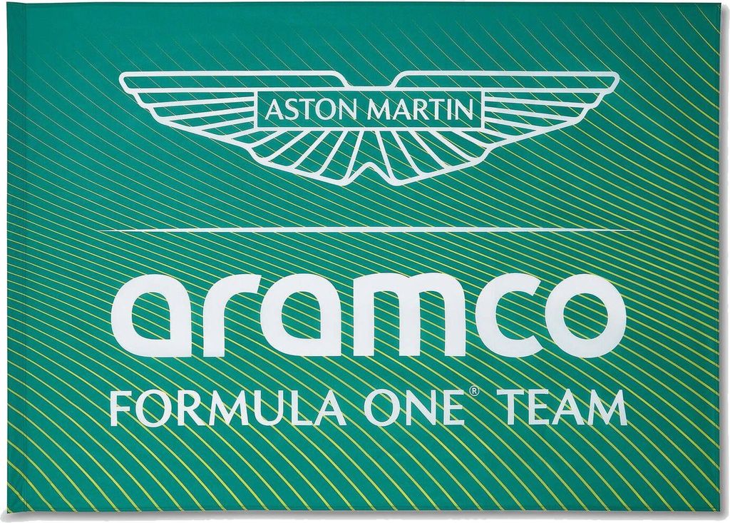 Aston Martin Racing Logo Fahne 100 x 140 cm - grün