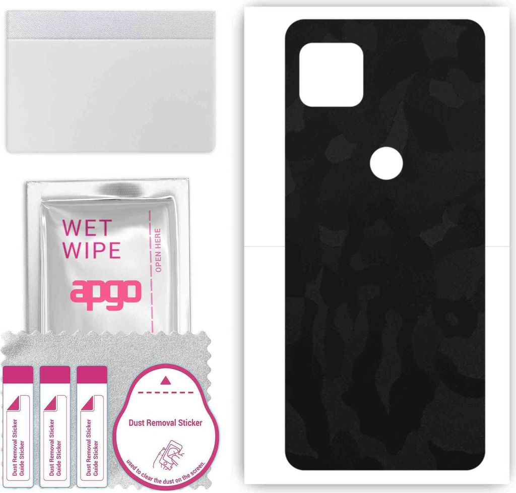 apgo Rückseite Schutzfolie, Skin, kompatibel mit Motorola Moto One 5G Ace, Hinten Displayschutzfolie aus Vinylfolie, kratzfest, einfache Montage -...