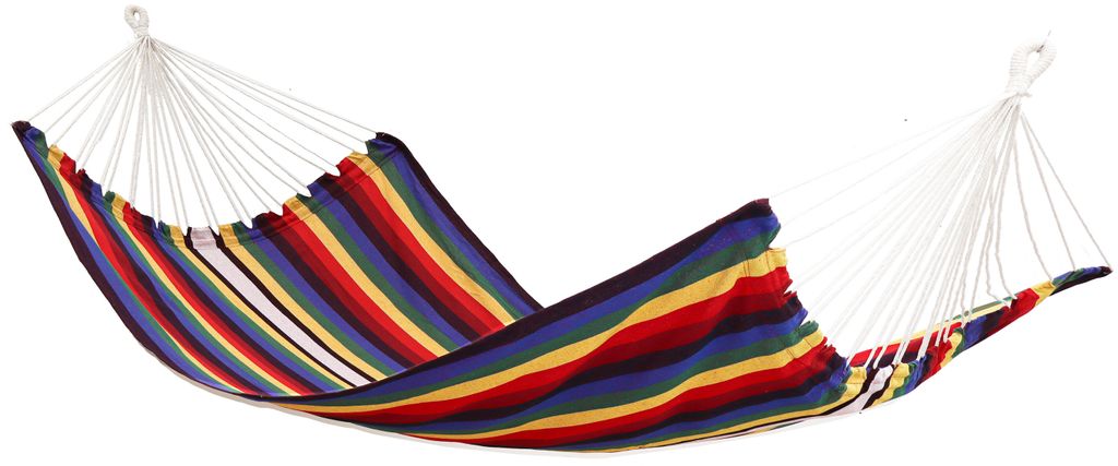 XXL 2 Personen Hängematte Regenbogen Bunt Gestreift Produktbild 