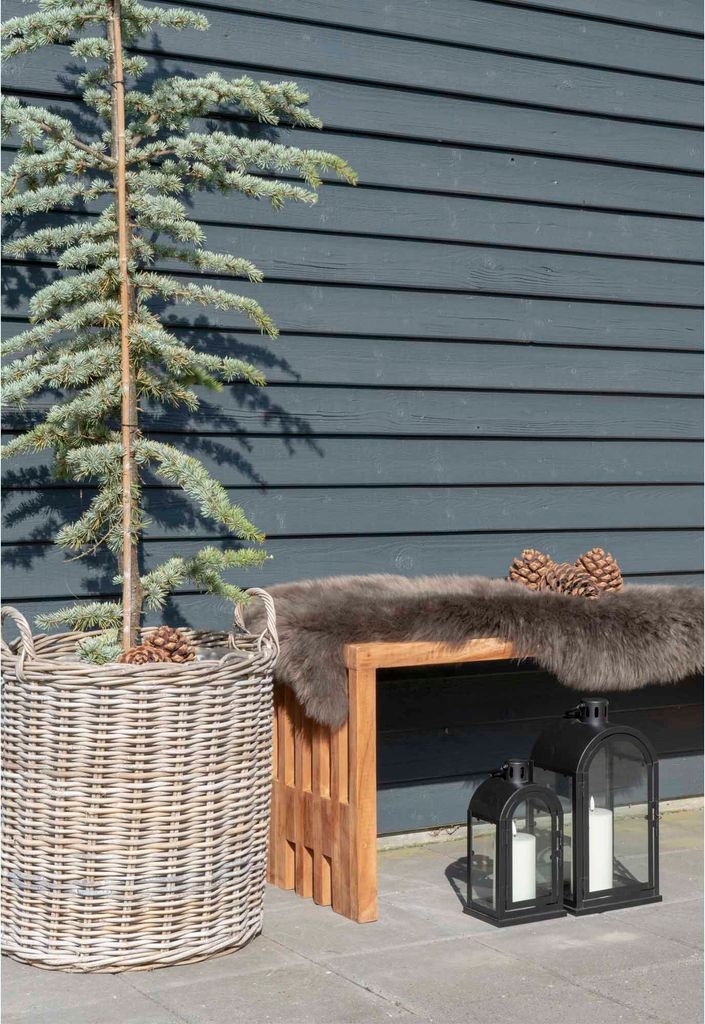 House Nordic Körbe Indo Set 2 runde Körbe aus Kubu-Rattan Produktbild 8