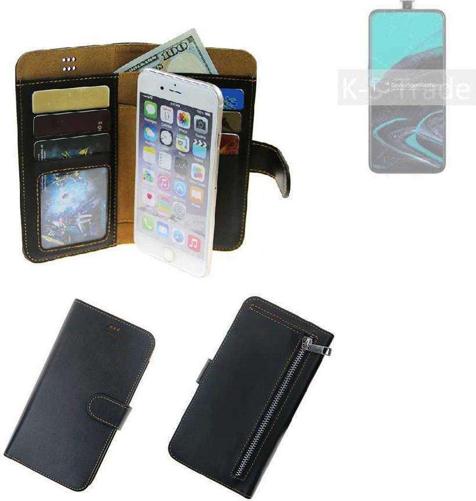 K-S-Trade Schutz Hülle kompatibel mit Oppo Reno2 F Klapphülle Case Phone cover Slim Handytasche Handy Hülle schwarz aus Kunstleder (1 Stk)