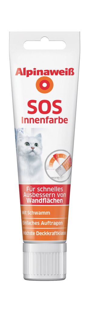 Alpinaweiß SOS Wandfarbe 100 ml weiß matt Produktbild 