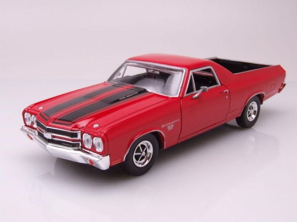 Motormax 79347R Chevrolet El Camino SS 396 Pick Up 1970 rot 1:24