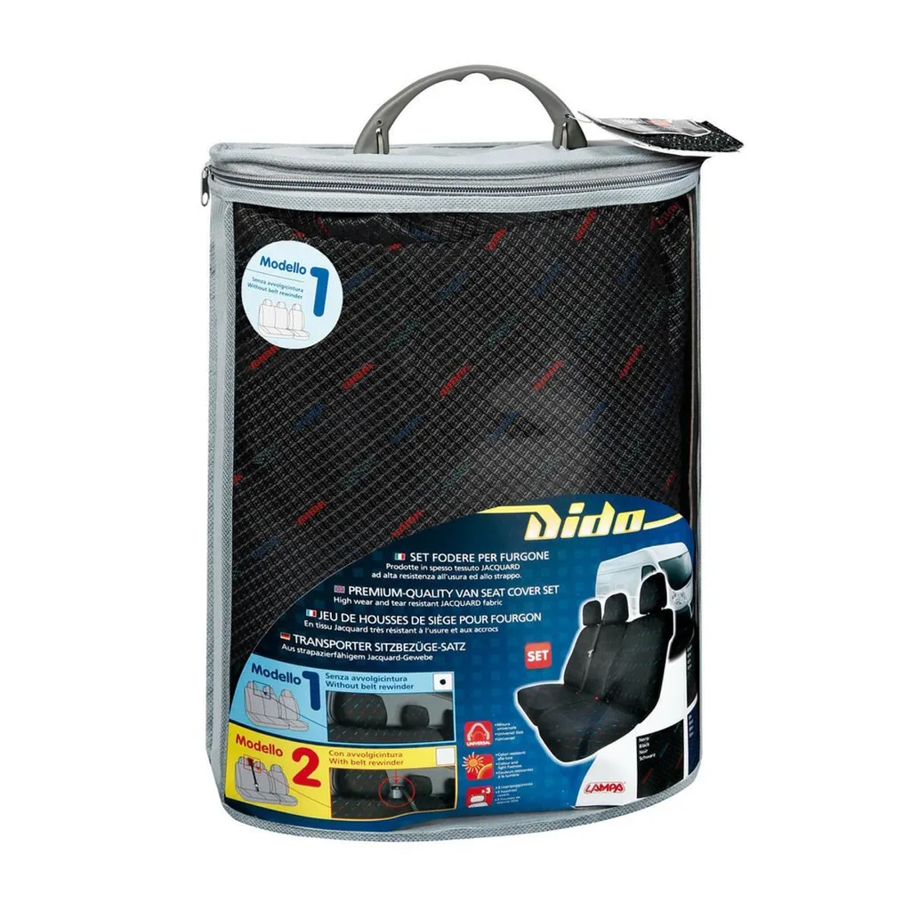 Coprisedili Van Lampa Dido-1: Analisi Tecnica Tessuto Jacquard Grigio - 4