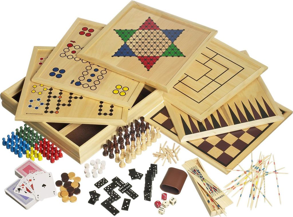 Spielesammlung Holz 6 Pläne in Erle-Kassette Produktbild 
