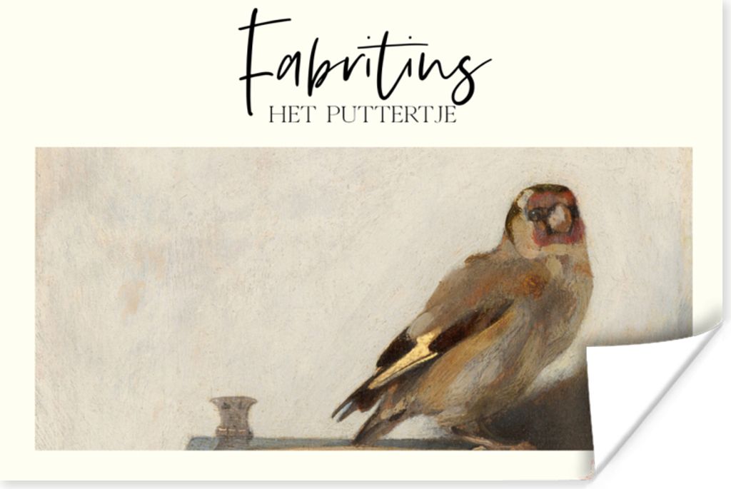 MuchoWow Poster Der Stieglitz - Carel Fabritius - Gemälde 90x60 cm - Schlafzimmer