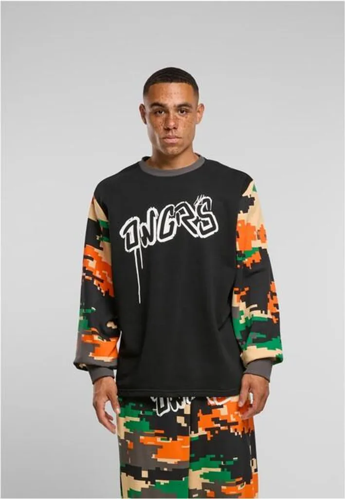 Sweatshirt Homme Dangerous DNGRS Mellow Pixel Camouflage Noir en 3XL
