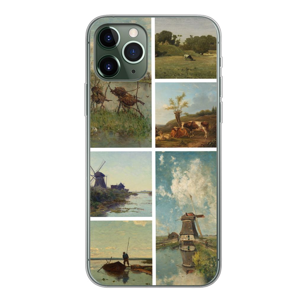 MuchoWow Handyhülle Schutzhülle Hülle für iPhone 11 Pro Kunst - Collage - Niederlande Silikon Softcase Handy Hülle - Handy