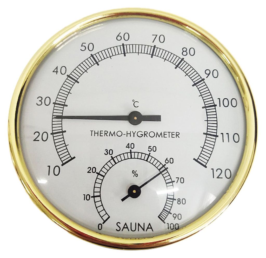 1/2 Stück Sauna-Thermometer/Hygrometer 2-in-1 für den Innenbereich von Saunen, Temperatur- und Feuchtigkeitsmesser in Fahrenheit, Saunazubehör