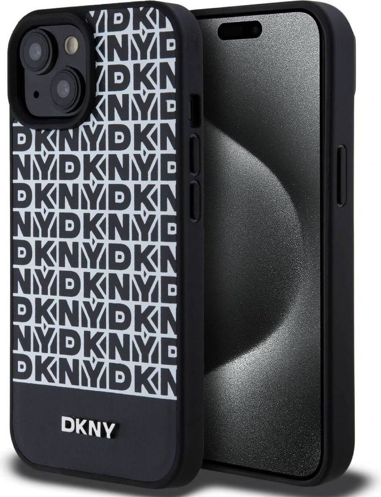 Funda DKNY de cuero con estampado, logo metálico y Imagen del producto 