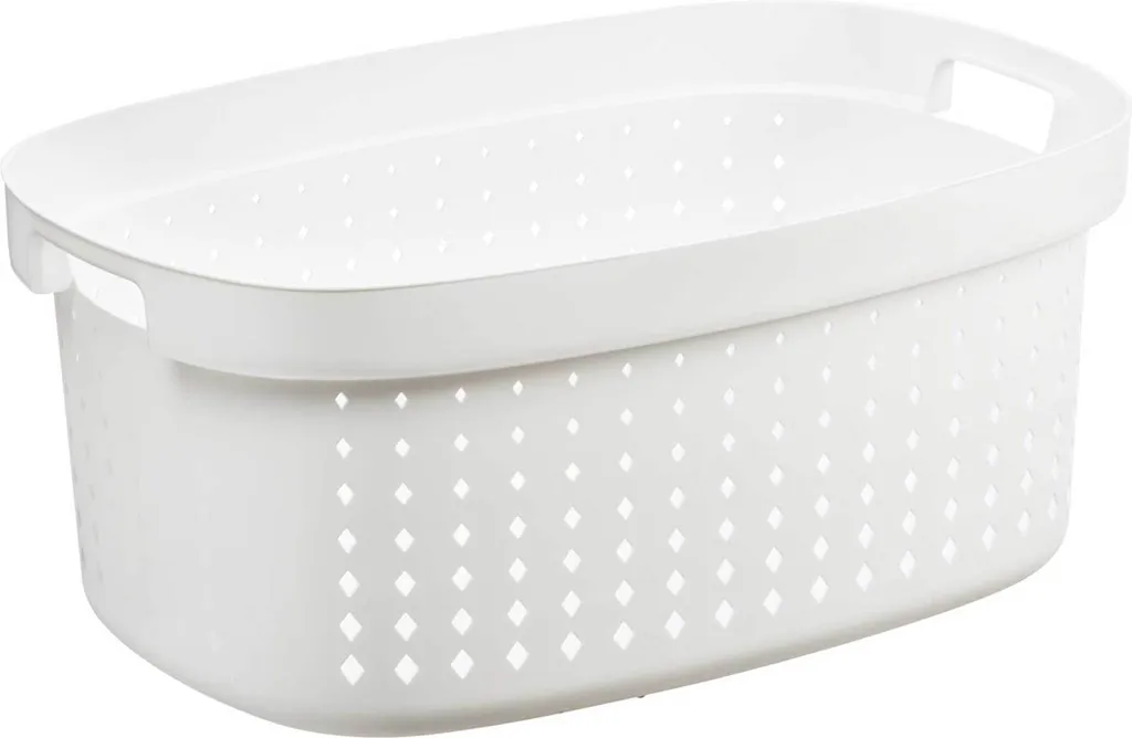 Corbeille à linge SEOUL 41,9L Plast Team Blanche pour Buanderie Moderne