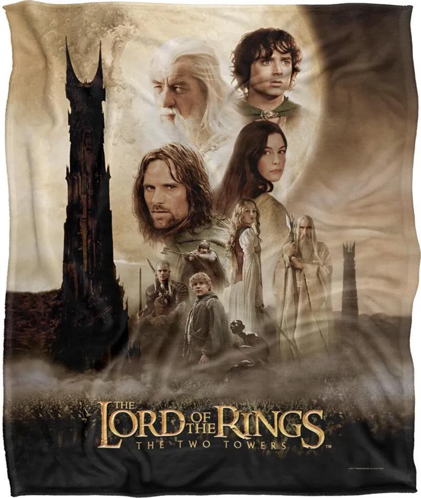 Plaid Douillet Lord Of The Rings Two Towers Affiche Film TV18883 Coloré