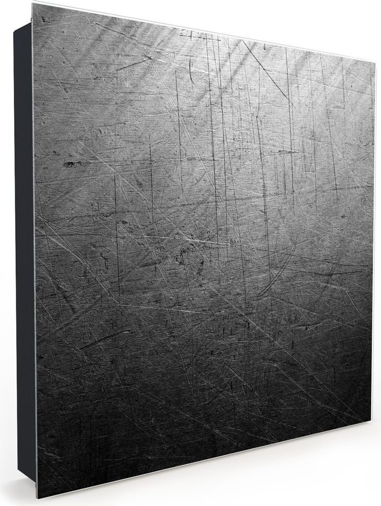 Nachbildung-Schlüsselkasten, Magnetpinnwand und Memoboard mit Glasfront Motiv Metallische Textur