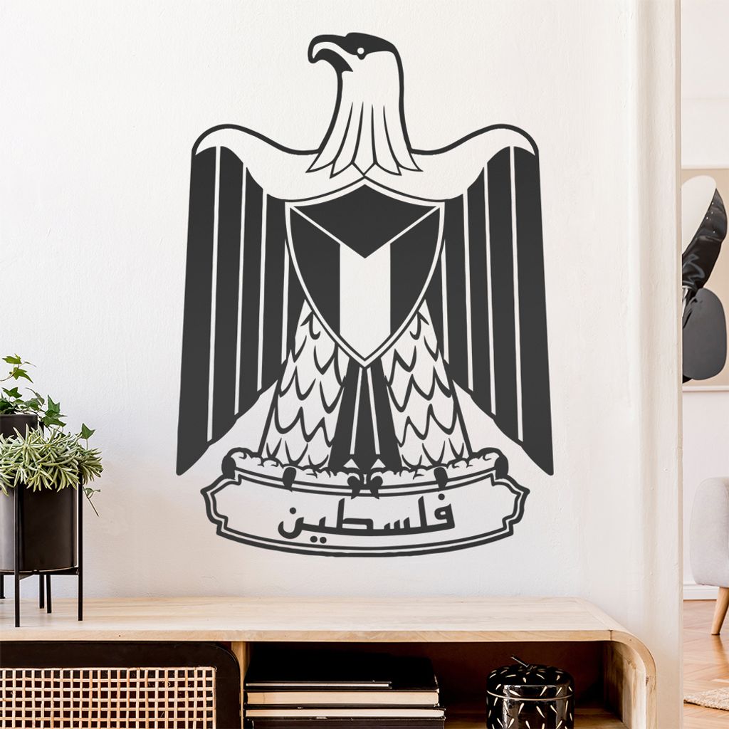 Palästina Wappen Wandtattoo Wandaufkleber Wall Sticker - Dekoration, Küche, Wohnzimmer, Schlafzimmer, Badezimmer