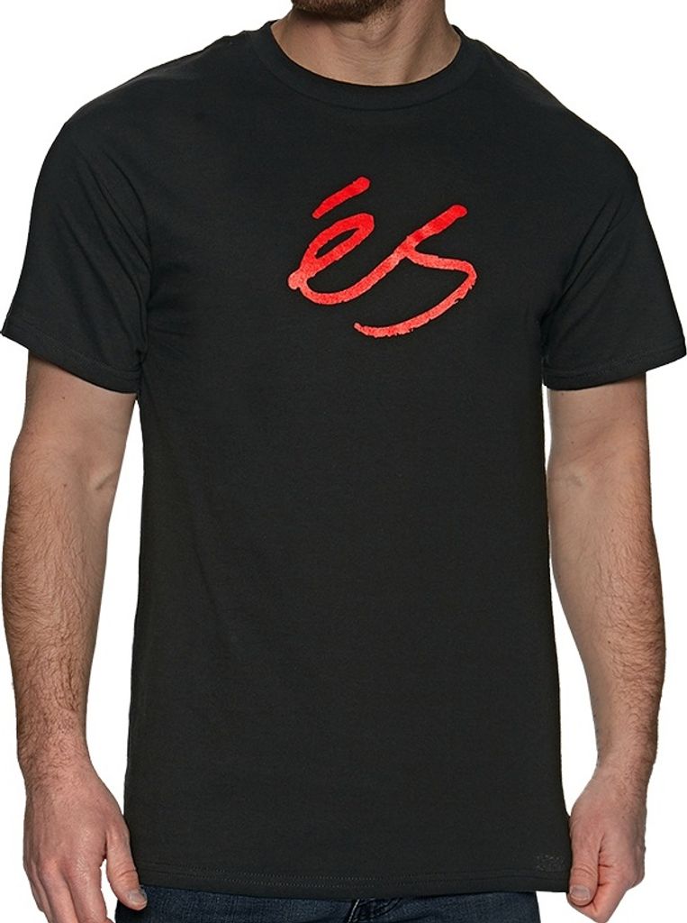 Es Scrip Mid tričko s krátkym rukávom Black M Man Black M Obrázok produktu 
