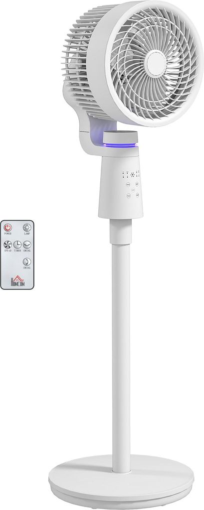 HOMCOM Standventilator Luftzirkulator mit 3 Geschwindigkeitsstufen Fernbedienung
