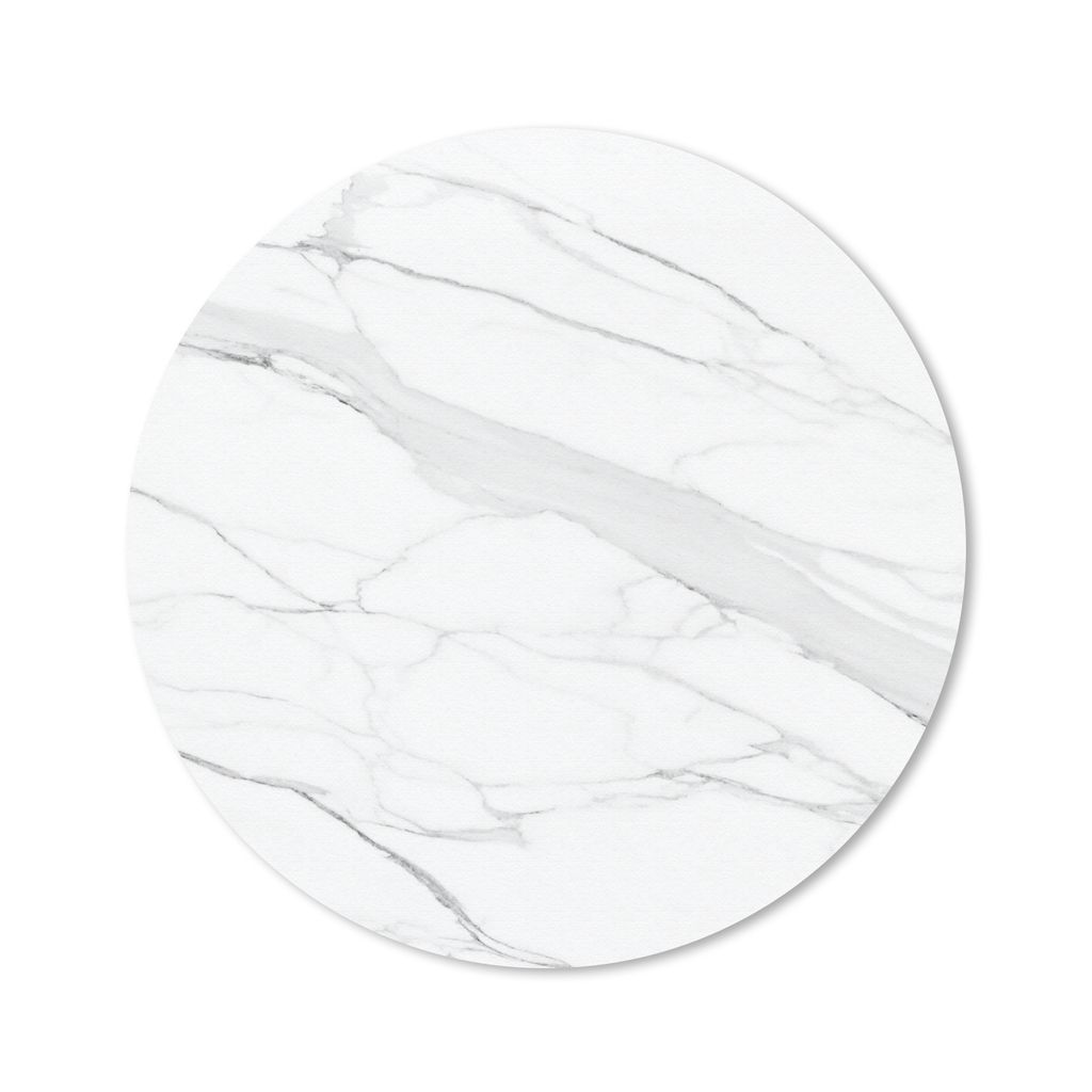 MuchoWow Mauspad Mousepad Marmor - Weiß - Linie - Muster - Luxus - Marmoroptik 20x20 cm - Mousepads - Maus Mat - Pad - Mausunterlage - Schreibti...