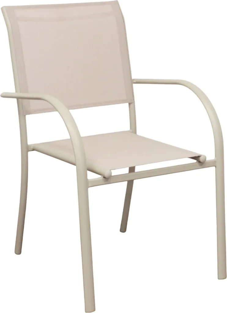 Set Tavolo Allungabile E 4 Sedie Da Giardino TRIUMPHUS – Struttura In Alluminio, Piano In Polywood, Colore Taupe. Dimensioni Tavolo 180/240x100x73h, Seduta 58x58x89h.