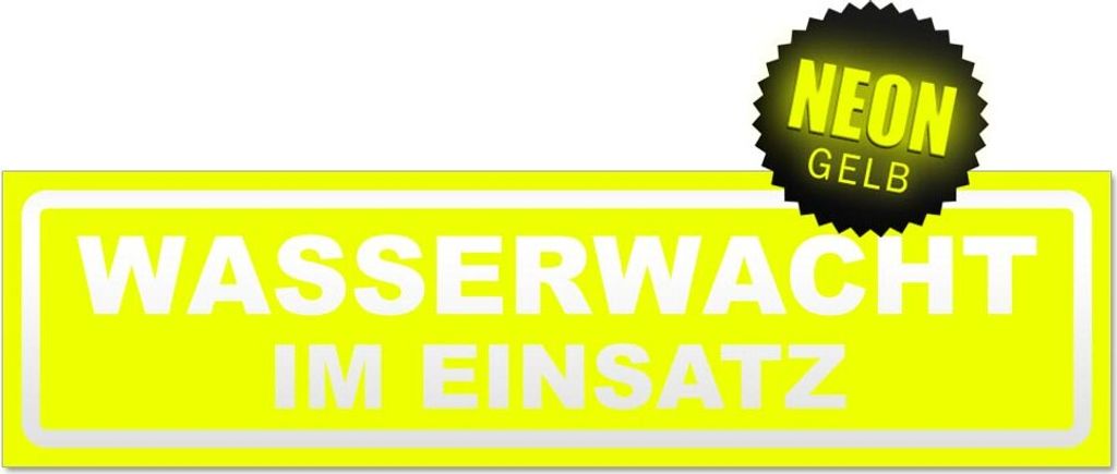 Wasserwacht im Einsatz invertiert Magnetschild Schild magnetisch