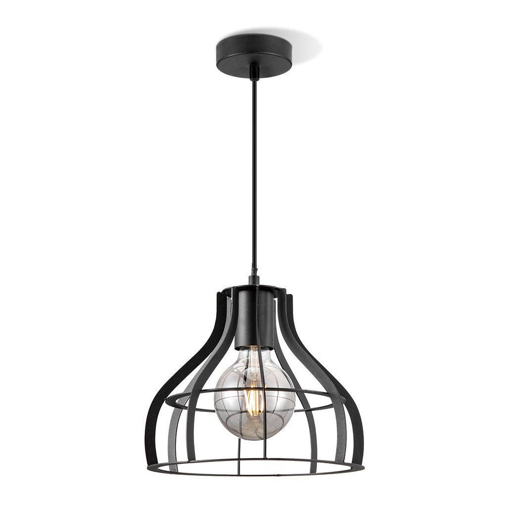 Home Sweet Home Hängelampe Blank - Zwart - 25x25x127cm