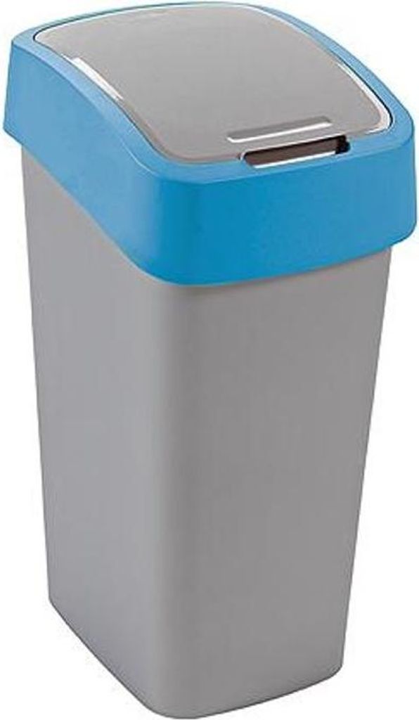 Kôš na odpadky Curver® FLIP BIN 25 l, strieborno-sivý/modrý Obrázok produktu 