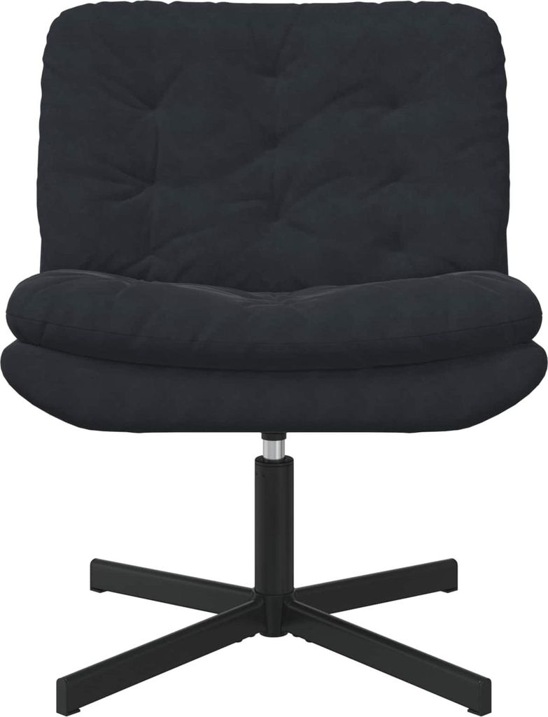 Möbel Drehender Entspannungsstuhl(1 pc) - Einzelsessel Modernes Design - Wohnzimmersessel - Schwarz 63 x 75 x 76 cm Samt - Top6070311